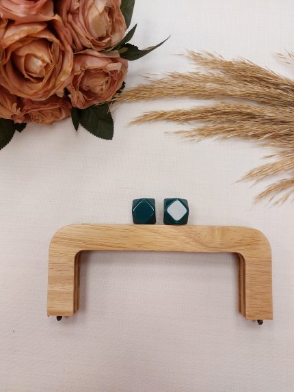 Ahşap Çanta Bursu 20 cm Yeşil