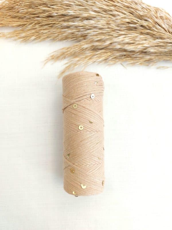 Pullu Makrome İplik 100gr Açık Bej